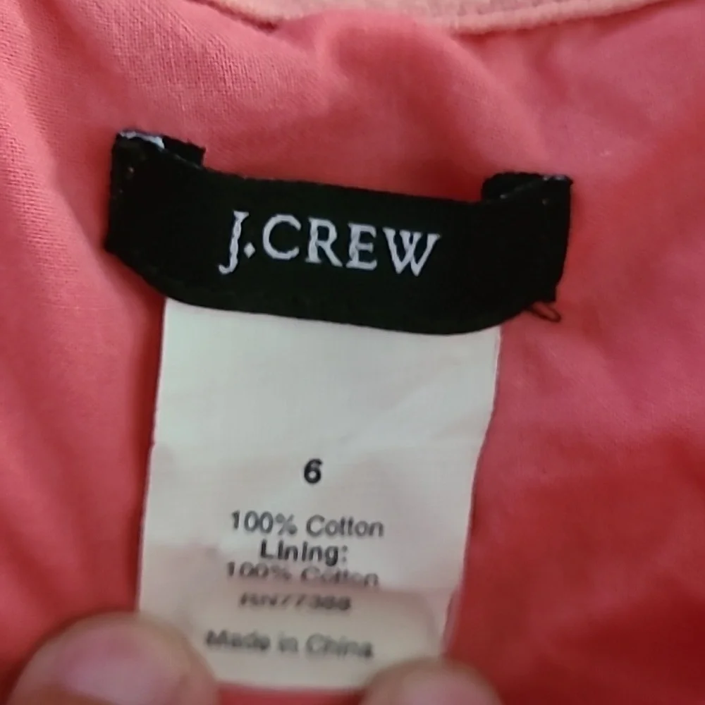 J. Crew strapless pink cocktail dress‎ style 63101 size 6